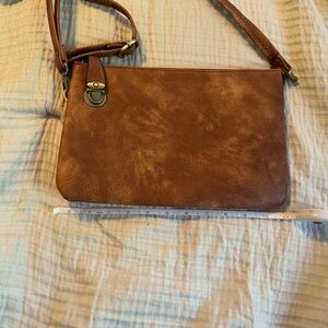 Elegant Brown Leather Shoulder Bag
